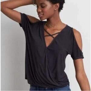 American Eagle Soft & Sexy Cold Shoulder Top Size XS